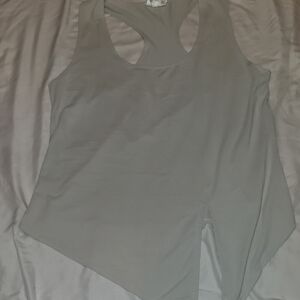 Elegant Gray Asymmetrical Tank Top